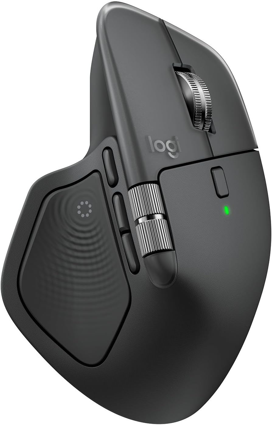 Logitech MX Master 4 graphite mouse top angle